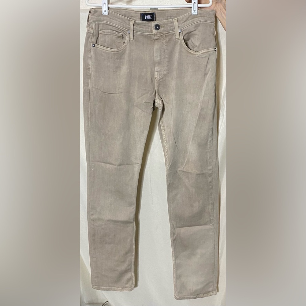 PAIGE Mens Federal Vintage Wicker Lightly Distressed/Bleached Straight Fit Jeans